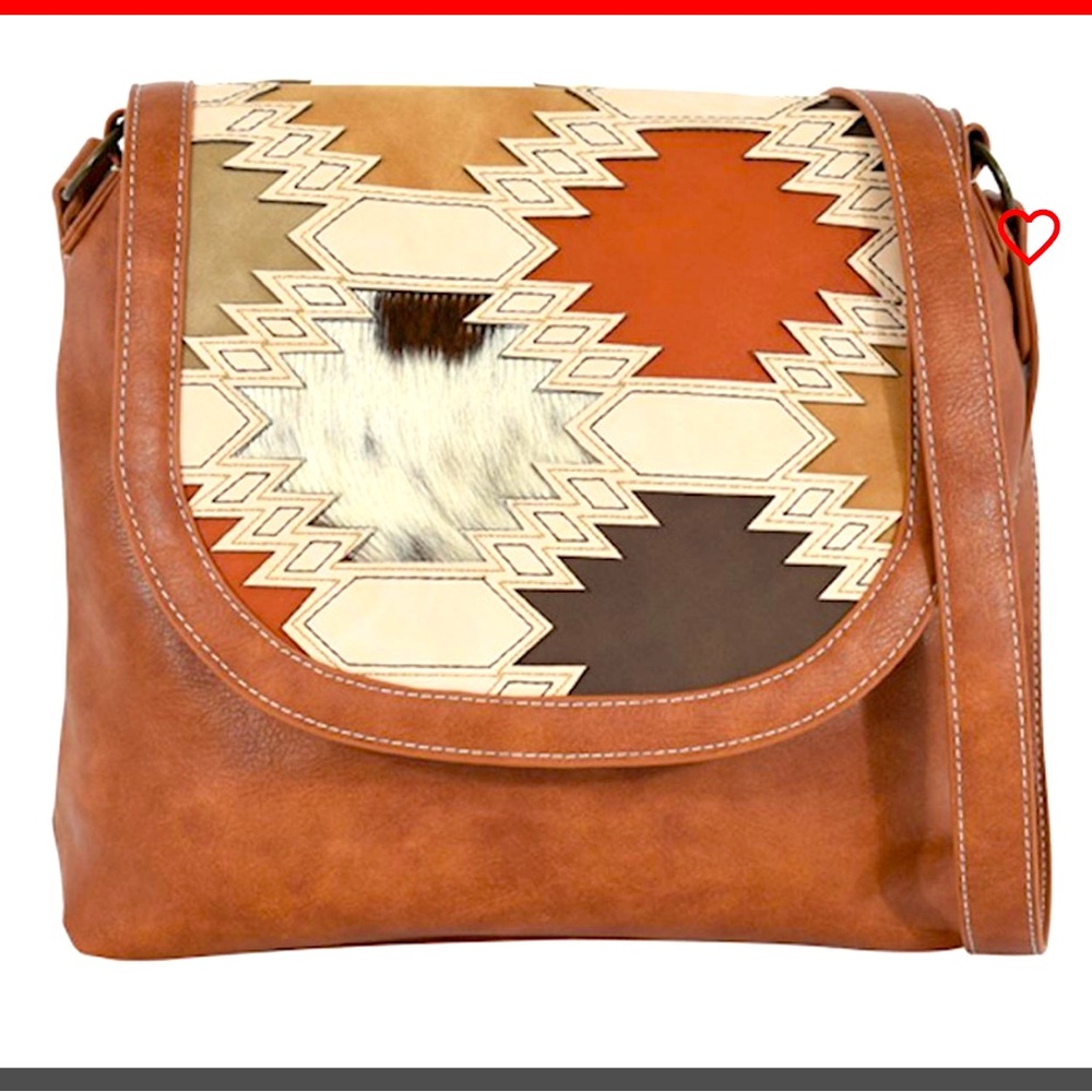 Catchfly Southwestern Brindle Inlay Crossbody Purse